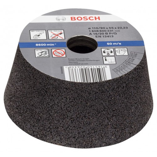 BOSCH Kónická brúsna miska - na kovy/liatinu 90 mm, 110 mm, 55 mm, 16 1608600231